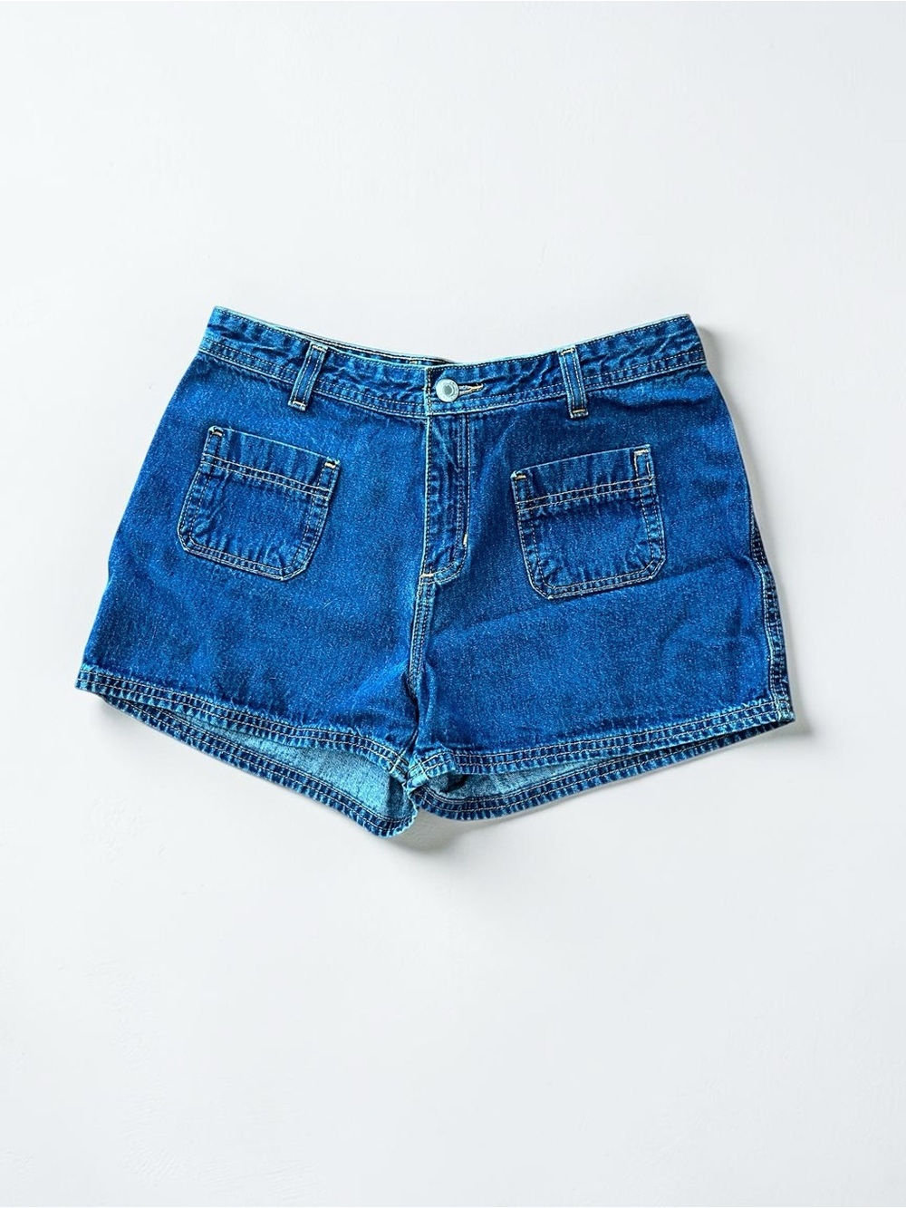 Denim front pocket Y2K short shorts-vintage old Navy -6